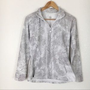 Rese Gray & White Snake Print Activewear Jacket